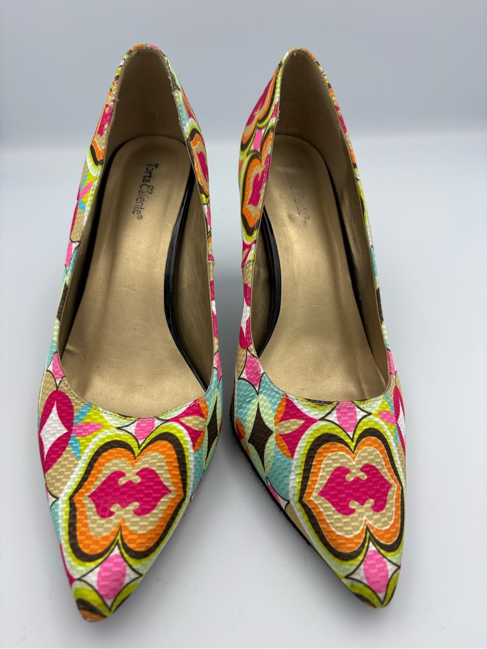 Tara Gentle Multicolor Patterned Pointed-Toe Heels